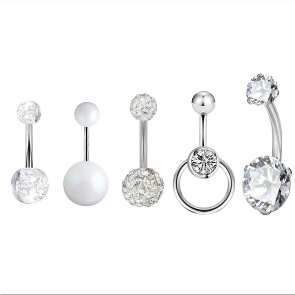 5pc Cute Belly Button Rings - Picture 4 of 4